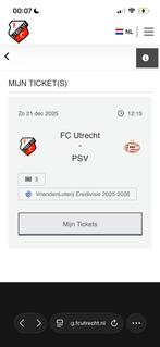 Utrecht-psv, Tickets en Kaartjes, Sport | Voetbal, Eén persoon