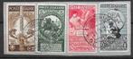 Italië 1911 Sassone 92-95 echt gebruikt op briefstukje zie s, Ophalen of Verzenden, Gestempeld