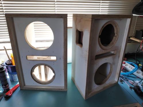 Zelfbouw speakerkast project luidsprekers, Audio, Tv en Foto, Luidsprekers, Front, Rear of Stereo speakers, Minder dan 60 watt
