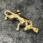 14 karaat gouden panter hanger kettinghanger, Ophalen of Verzenden, Zo goed als nieuw, Kruis of Symbool, Goud