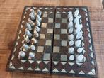 Vintage Onyx & Marmer Schaakspel – Frankrijk 1960/70, Ophalen of Verzenden