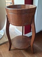 Jaren 70 plantentafel kaastafel antiek 60 cm, Rond, Ophalen of Verzenden, Zo goed als nieuw, 60 cm of meer