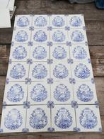 32 en 36 stuks antieke tegels wit blauw landschap 12x12cm, Antiek en Kunst, Antiek | Wandborden en Tegels, Ophalen