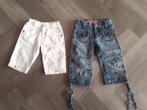 Set Korte / Capri broeken 2x, Maat 104, Ophalen of Verzenden, Gebruikt, Meisje, Broek
