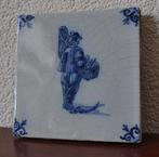 Oude  Hollandse Tegel  Visser Makkum 10 cm, Antiek en Kunst, Ophalen of Verzenden