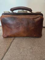 Antiek brocante leren dokterstas, Ophalen of Verzenden