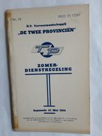 DE TWEE PROVINCIËN, ROTTERDAM, DIENSTREGELING 23 MEI 1954, Ophalen of Verzenden, Gebruikt, Bus of Metro, Boek of Tijdschrift
