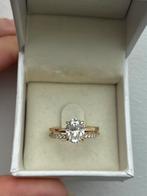 14k ring set diamand Moissanite, Sieraden, Tassen en Uiterlijk, Nieuw, Ophalen of Verzenden, 17 tot 18, Dame