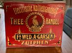 blik Thee Handel Fa. Wed. A. Garsen Zutphen Koffiebranderij, Verzamelen, Ophalen of Verzenden, Gebruikt, Thee, Overige merken