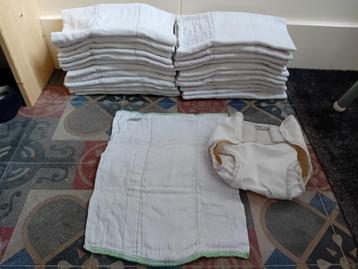 Vouwluiers Blumchen - wasbare luiers - Prefolds *24x maat S* beschikbaar voor biedingen