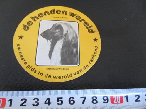 sticker asten de hondenwereld afghaanse windhond, Verzamelen, Stickers, Zo goed als nieuw, Bedrijf of Vereniging, Ophalen