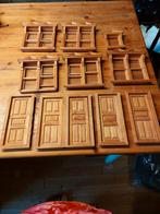 5 deuren met kozijn en 5 dubbele schuiframen, Ophalen of Verzenden, Zo goed als nieuw, Poppenhuis