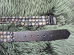 Zwarte leren riem met studs van Steps maat 95 zgan, Kleding | Dames, Riemen en Ceinturen, 3 tot 5 cm, 90 tot 100 cm, Tailleriem