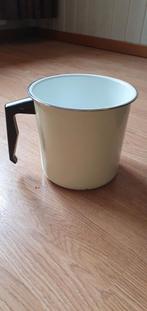 Vintage Emaille Melkkoker & Plaspot - Zeer Goed!, Ophalen of Verzenden, Zo goed als nieuw