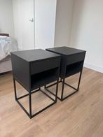 IKEA VIKHAMMER nachtkastjes - Zwart 2x, Huis en Inrichting, Slaapkamer | Nachtkastjes, Ophalen, Minder dan 45 cm, 55 tot 70 cm