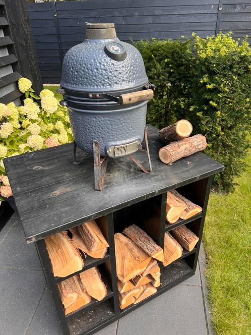 MOET WEG Leuke verrijdbare buitenkeuken inclusief Kamado !!, Tuin en Terras, Buitenkeukens, Gebruikt, Houtskool, Vrijstaand, Ophalen