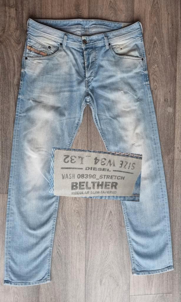 Diesel BELTHER W34 L33 = 34x32 - slim tapered - #D067, Kleding | Heren, Spijkerbroeken en Jeans, Zo goed als nieuw, W33 - W34 (confectie 48/50)