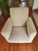 Stoffen fauteuil gebroken wit, Huis en Inrichting, Fauteuils, Ophalen, 75 tot 100 cm, Zo goed als nieuw, 75 tot 100 cm