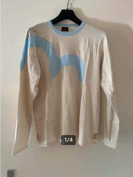 Beige / lichtblauw Evisu T-shirt (NIEUW) XL, Kleding | Heren, T-shirts, Nieuw, Maat 56/58 (XL), Beige, Ophalen of Verzenden