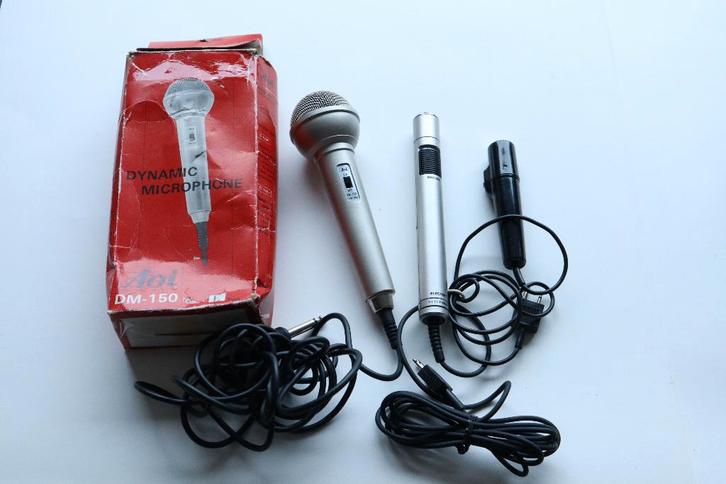 Drie microfoons Philips/ AOI, Muziek en Instrumenten, Microfoons, Gebruikt, Overige typen, Ophalen of Verzenden