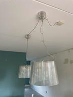 2 Kunststof Hanglampen - Sfeervol & Licht, Huis en Inrichting, Lampen | Hanglampen, Ophalen of Verzenden, Gebruikt, Kunststof