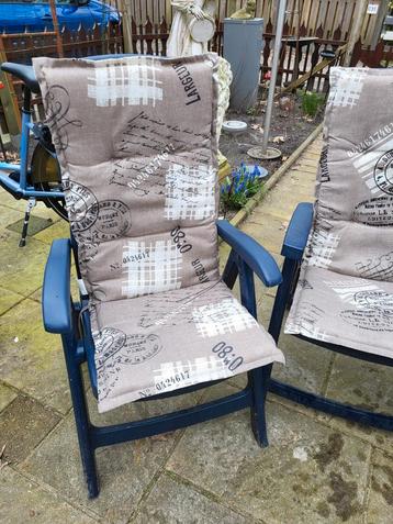 4 x hoge tuinstoel kussens (zgan) beschikbaar voor biedingen