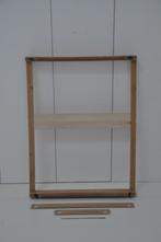 Weefraam beukenhout 39 x 51 cm met weefnaald en steeklatten, Ophalen of Verzenden, Gebruikt
