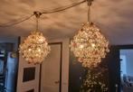 2 kristallen hanglampen, 50 cm hoog, 40 cm breed., Ophalen, Zo goed als nieuw