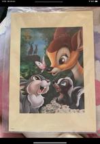 Disney lithograph Bambi, stampertje, bloempje, Verzamelen, Disney, Ophalen of Verzenden