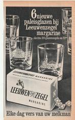 Retro reclame 1962 Leeuwenzegel paleisglazen glas glazen, Verzenden, Overige typen
