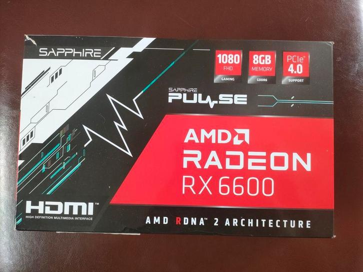 Sapphire Pulse RX 6600 8GB GDDR6 – stille en zuinige kaart, Computers en Software, Videokaarten, Zo goed als nieuw, PCI-Express 4.0