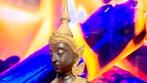 EXTRAORDINARY DARK BROWN 3 THAIS STATUES IN MASSIVE BRONZE, Ophalen