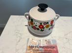Zeldzaam Cousances, Cocotte Fleurie, in super staat, Huis en Inrichting, Gietijzer, Ophalen of Verzenden, Zo goed als nieuw, Keramische plaat