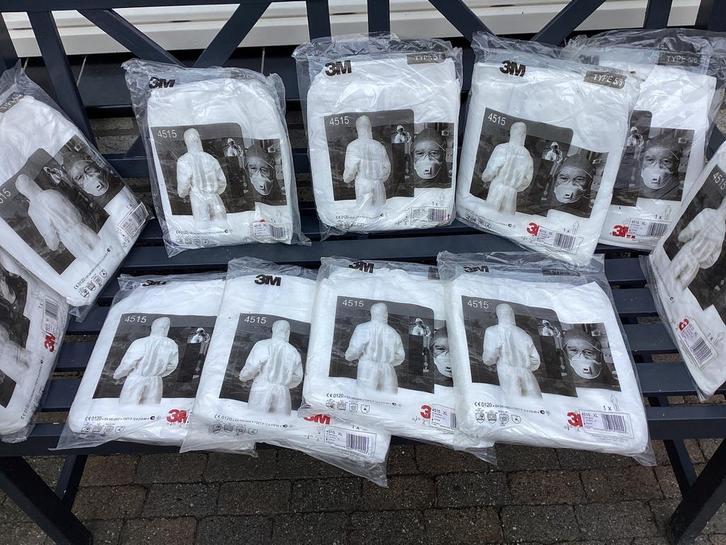 7 stuks  *3m beschermende wegwerp overall 4515 XL + capuchon, Doe-het-zelf en Verbouw, Overige Doe-het-zelf en Verbouw, Nieuw