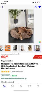 Happysnoots Donut Dogbed Hondenmand 120 grijs, Verzenden, Zo goed als nieuw