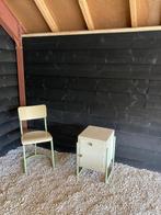 Jaren 60 Vintage stoel met kastje, Huis en Inrichting, Stoelen, Gebruikt, Eén, Ophalen