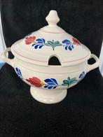 Soepterrine met 6 kommen en lepel - Boerenbont stijl, Div, Ophalen of Verzenden, Zo goed als nieuw, Kom(men)