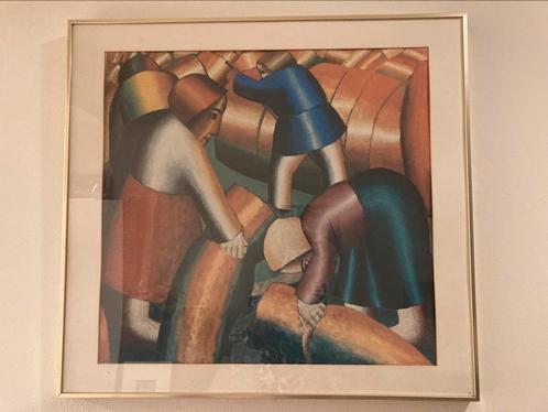 Kazimir Malevich Oogstende vrouwen binnenhalen van de rogge, Antiek en Kunst, Kunst | Litho's en Zeefdrukken, Ophalen