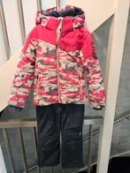 Ski jas en skibroek CMP maat 128, meisje, roze-camouflage, Kinderen en Baby's, Meisje, Ophalen of Verzenden, Zo goed als nieuw