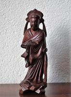 Vintage Beeldje Tibetaanse Monnik Rosewood/ Rozenhout 15,5, Ophalen of Verzenden