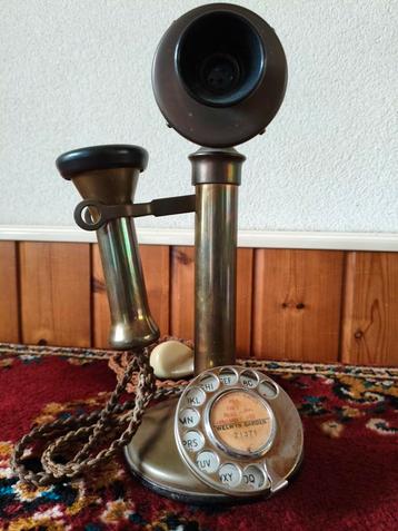 Antieke Engelse Telefoon - Geel Koper beschikbaar voor biedingen