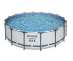 Zembad Ø 488 x 122 cm + zandfilterpomp + Zoutwatersysteem, Rond, 300 cm of meer, Zo goed als nieuw, 400 cm of meer
