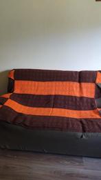 1 persoons sprei Bruin /oranje. Vintage, Ophalen of Verzenden, Zo goed als nieuw