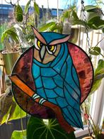 Vintage Groot Glas in Lood Raamhanger Uil Harry Potter 60’s, Antiek en Kunst, Ophalen of Verzenden