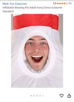 8x opblaasbaar bowlingkegel kostuum voor carnaval, Hobby en Vrije tijd, Feestartikelen, Ophalen of Verzenden, Zo goed als nieuw