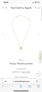 Van cleef & Arpels Vintage Alhambra pendant goud ketting, Sieraden, Tassen en Uiterlijk, Kettingen, Ophalen of Verzenden, Zo goed als nieuw