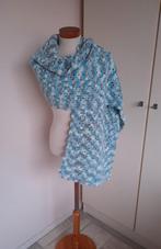 Gehaakte Sjaal Blauw/Grijs, Maat 46/48 (XL) of groter, Nieuw, Ophalen of Verzenden, Handgemaakt