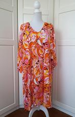Smashed Lemon nieuwe dunne retro print jurk 4XL 48 (= XXL), Kleding | Dames, Jurken, Maat 46/48 (XL) of groter, Nieuw, Oranje