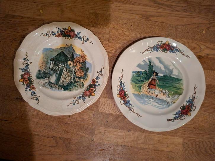 Vintage Obernai Dessertbordjes - Set van 2, Antiek en Kunst, Antiek | Schalen, Ophalen of Verzenden