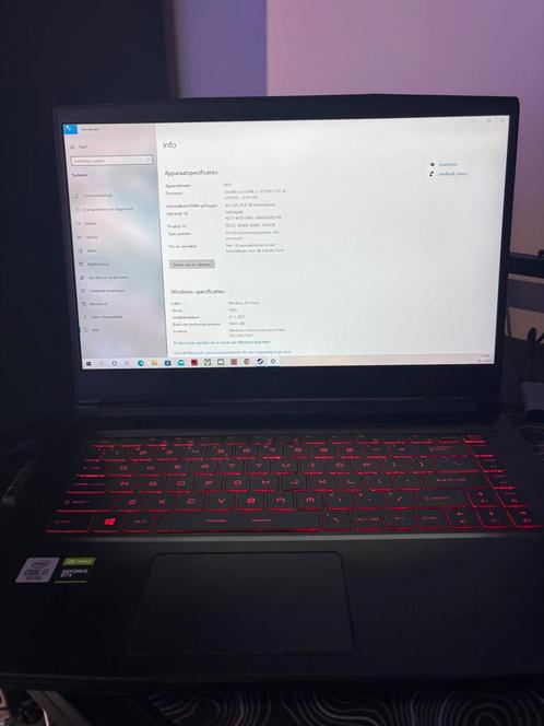 Msi gaming laptop, Computers en Software, Windows Laptops, Gebruikt, 15 inch, SSD, Onbekend, 16 GB, Qwerty, Met videokaart, Gaming